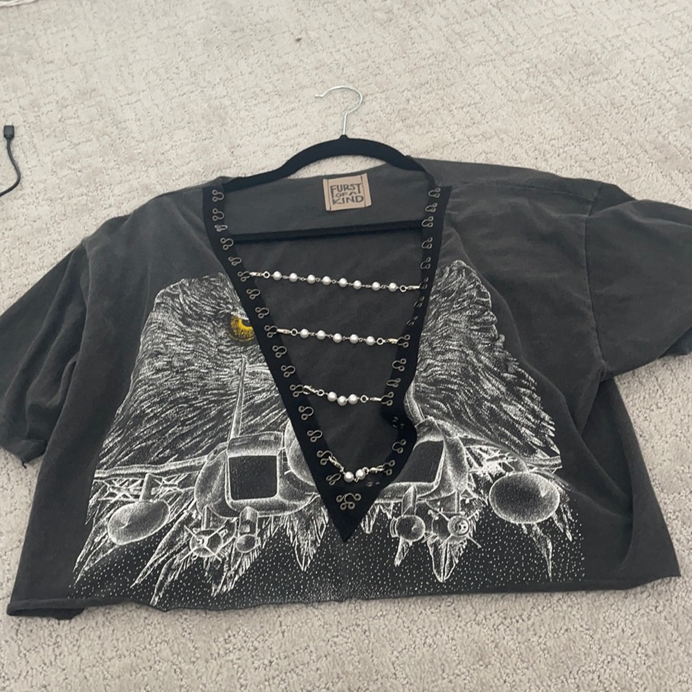 LF vintage T-shirt with pearl detailing